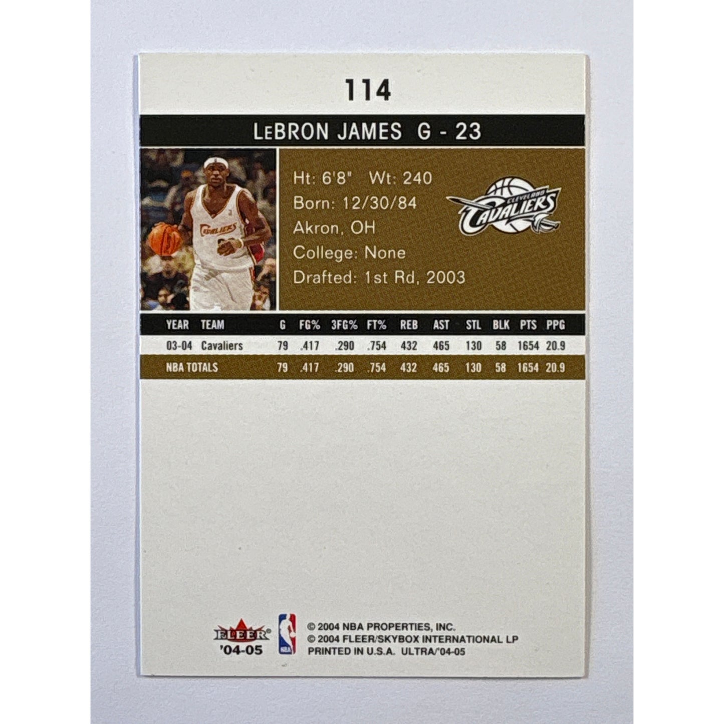 2004-05 Fleer Ultra LeBron James 2nd Year
