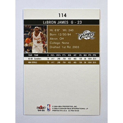 2004-05 Fleer Ultra LeBron James 2nd Year