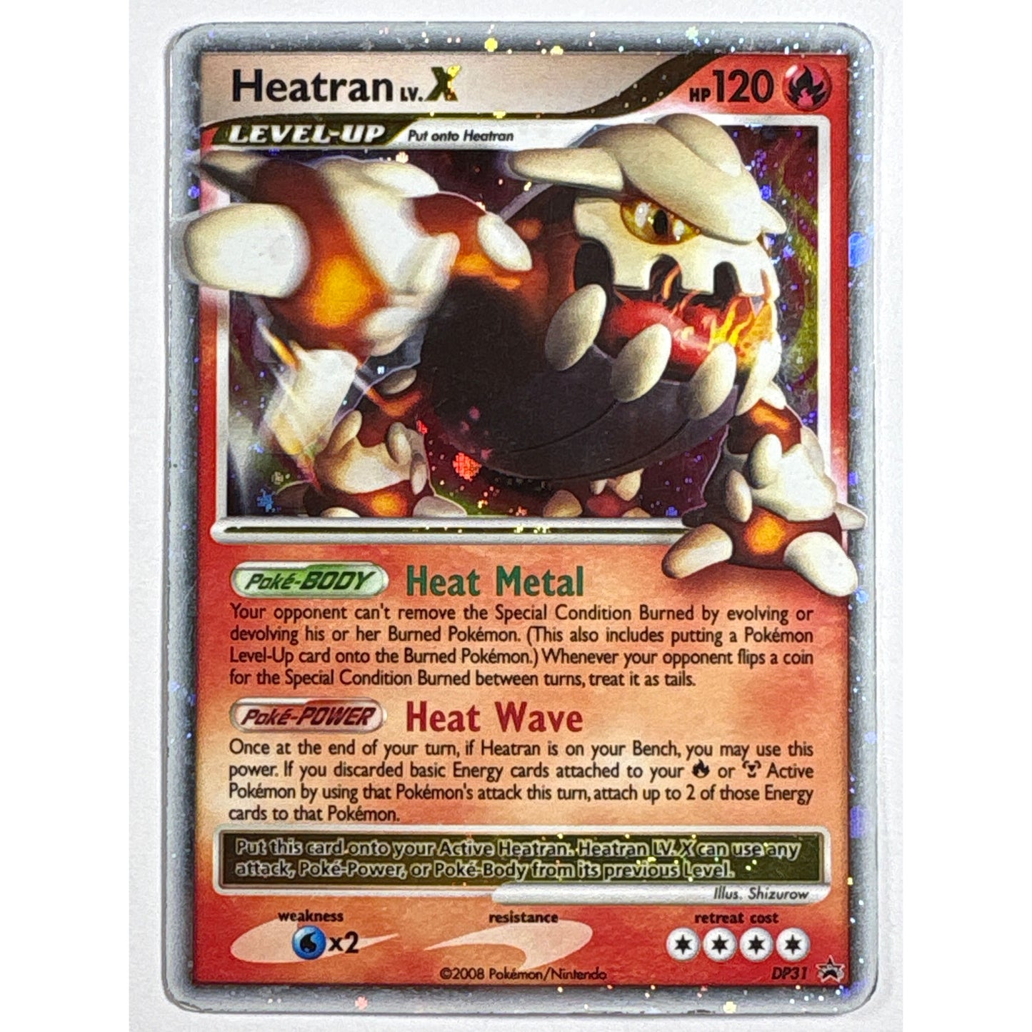 Heatran LV.X Holo Black Star Promo DP31