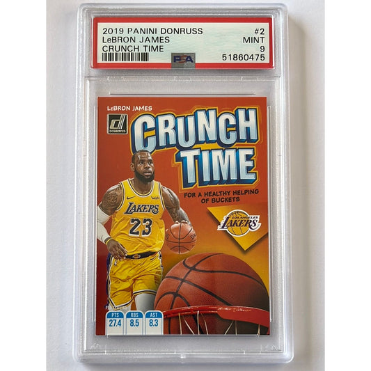 2019-20 Donruss Lebron James Crunch Time PSA 9 MINT