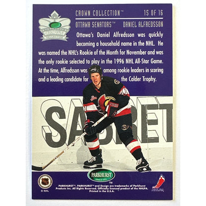 1995-96 Parkhurst Daniel Alfredson Crown Collection