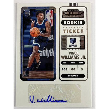 2022-23 Contenders Vince Williams Jr Rookie Ticket Auto