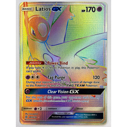 Latios GX Holo Rainbow Secret Rare 243/236