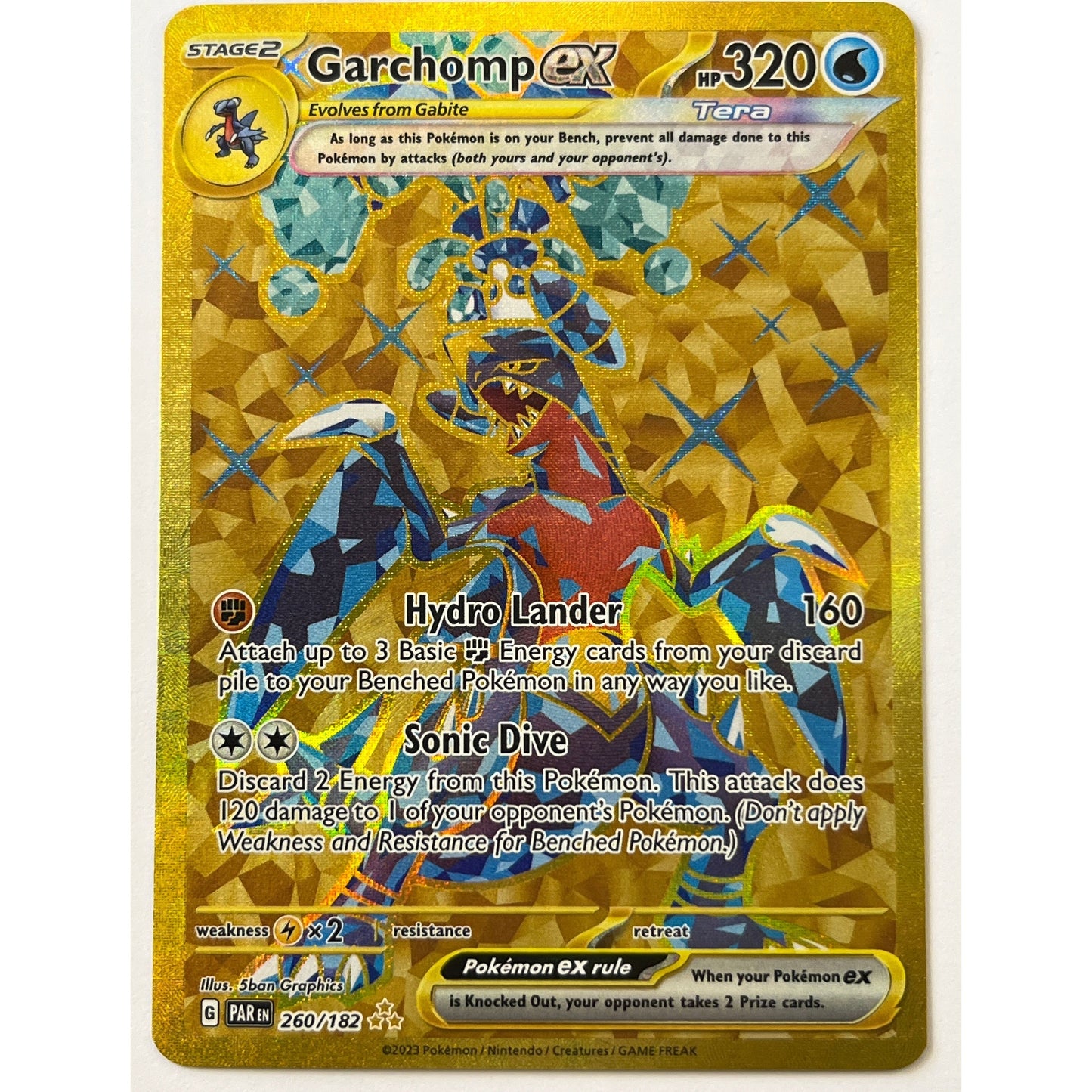 Garchomp EX Holo Hyper Rare 260/182