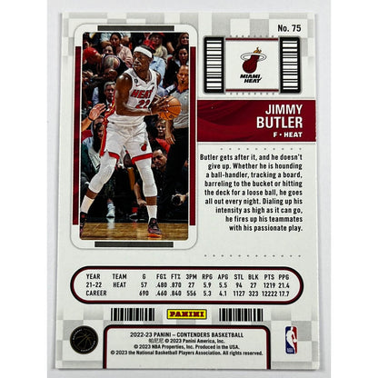 2022-23 Contenders Jimmy Butler Green Foil Game Ticket