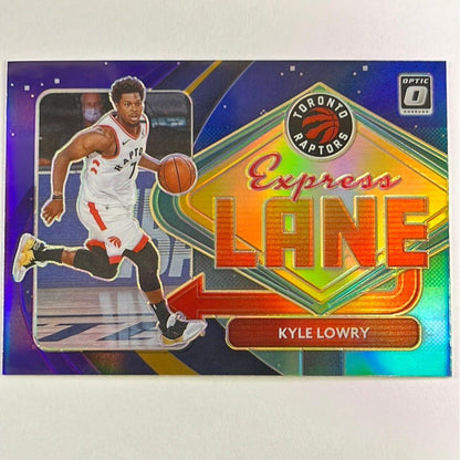 2020-21 Optic Kyle Lowry Express Lane Purple Holo Prizm