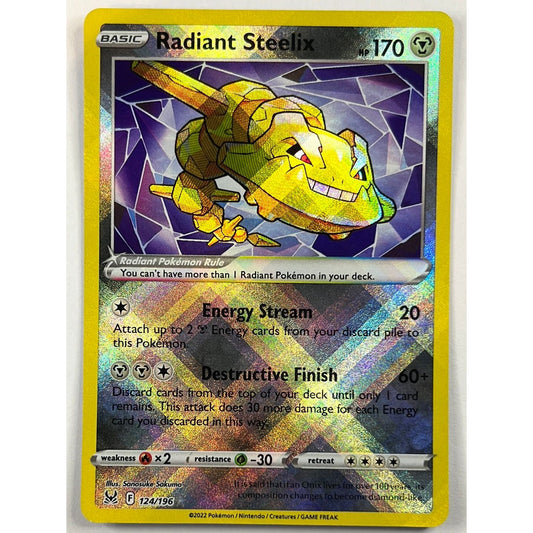 Radiant Steelix Holo 124/196