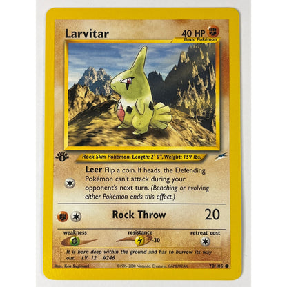 1st Edition Larvitar Non Holo Common 70/105