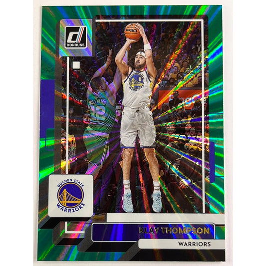 2022-23 Donruss Klay Thompson Green Holo Laser