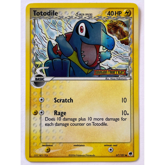 *STAMPED Totodile Reverse Holo Print Error 67/101