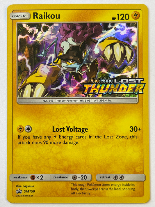 *STAMPED Raikou Holo Black Star Promo SM150