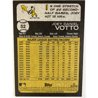 2022-23 Topps Heritage Color Match Joey Votto /573