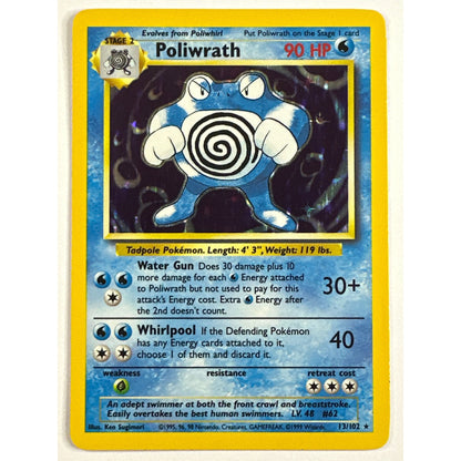 Base Set Poliwrath Holo Rare 13/102