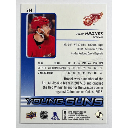 2018-19 Series 1 Filip Hronek Young Guns Silver Foil