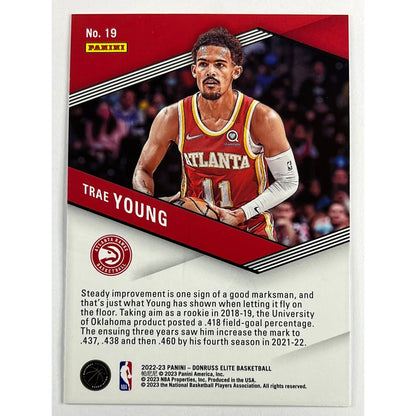 2022-23 Donruss Elite Trae Young Spell Bound “T”