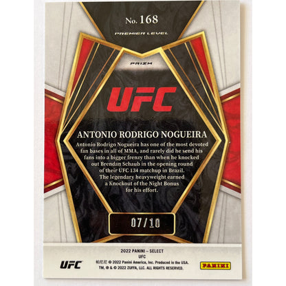 2022 Select Antonio Rodrigo “Big Nog” Nogueira Gold Flash Prizm /10