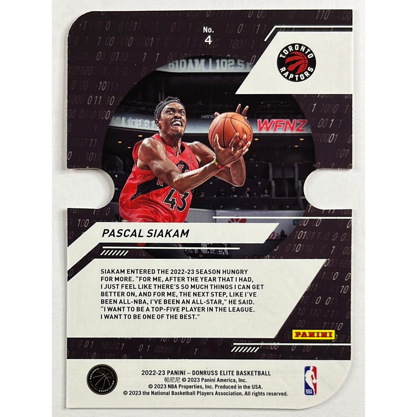 2022-23 Donruss Elite Pascal Siakam Power Formulas Die Cut