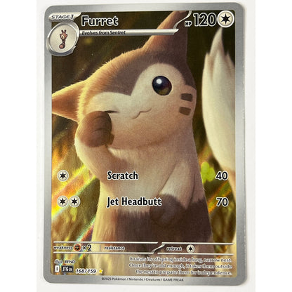 Furret Holo Illustration Rare 163/159
