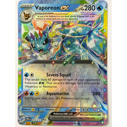 Vaporeon EX Holo Double Rare 023/131
