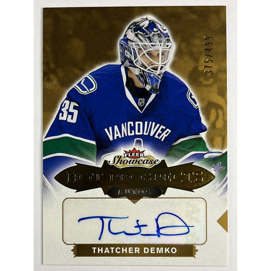 2016-17 Fleer Showcase Thatcher Demko Hot Prospects Autos /499