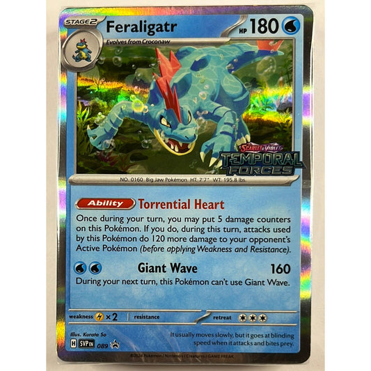 *Stamped Temporal Forces Feraligatr Holo Black Star Promo w/ Theme Deck *Sealed