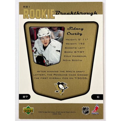 2005-06 MVP Sidney Crosby Rookie Breakthrough RC