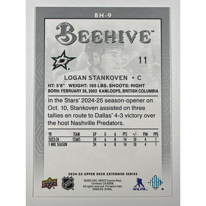 2024-25 Upper Deck Extended Series Logan Stankoven Bee Hive
