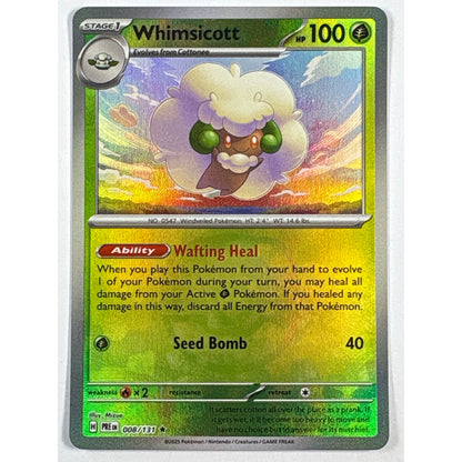 Whimsicott Master Ball Holo 008/131 | Local Legends Cards & Collectibles