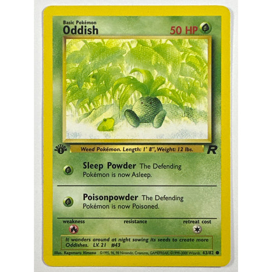 1st Edition Oddish Non Holo Common 63/82