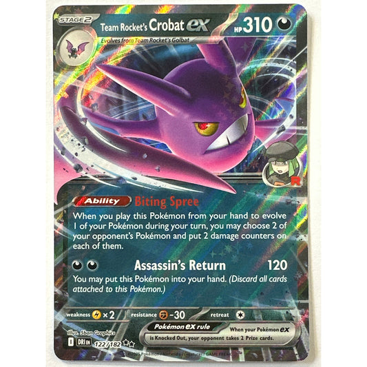 Team Rocket’s Crobat ex Holo Double Rare 122/182