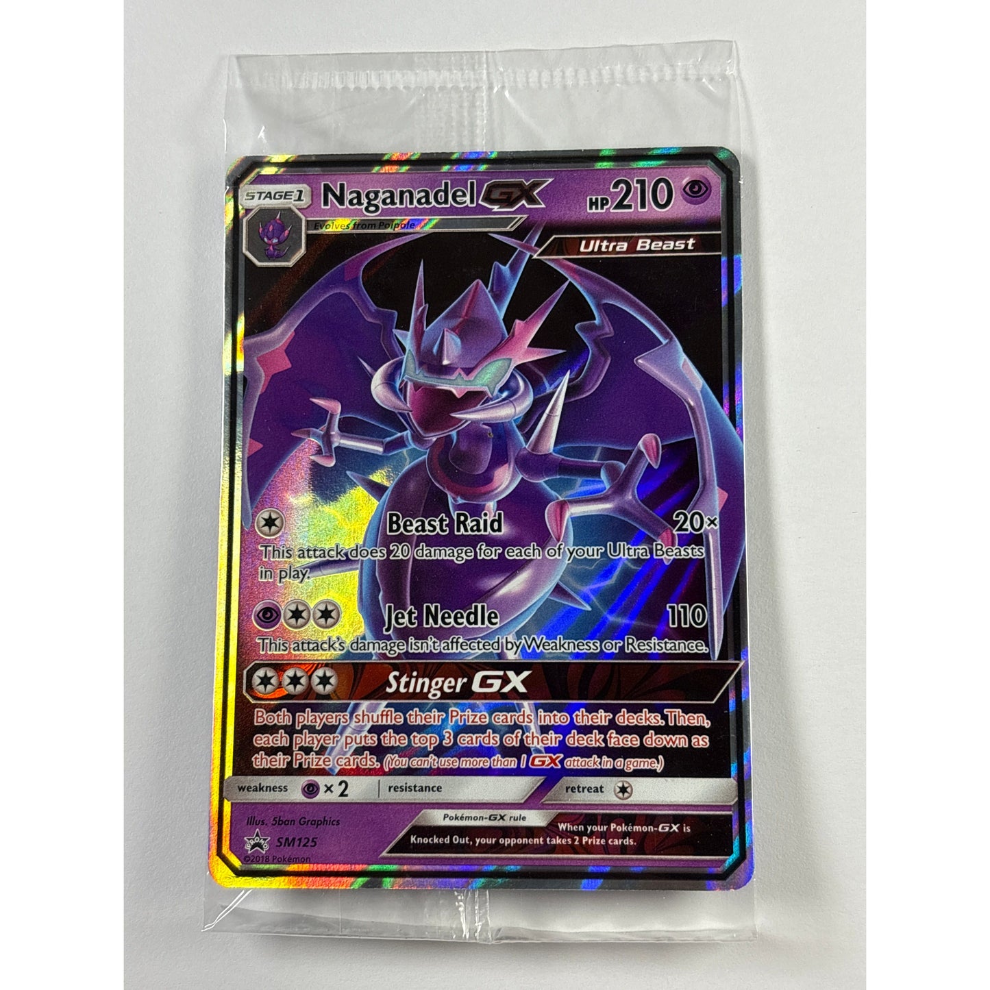 *Sealed Naganadel GX Holo Black Star Promo SM125