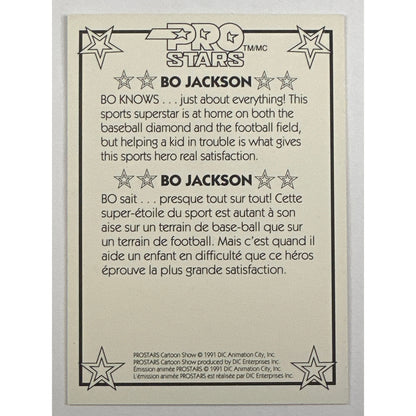 1991 Pro Stars Cereal Bo Jackson SP