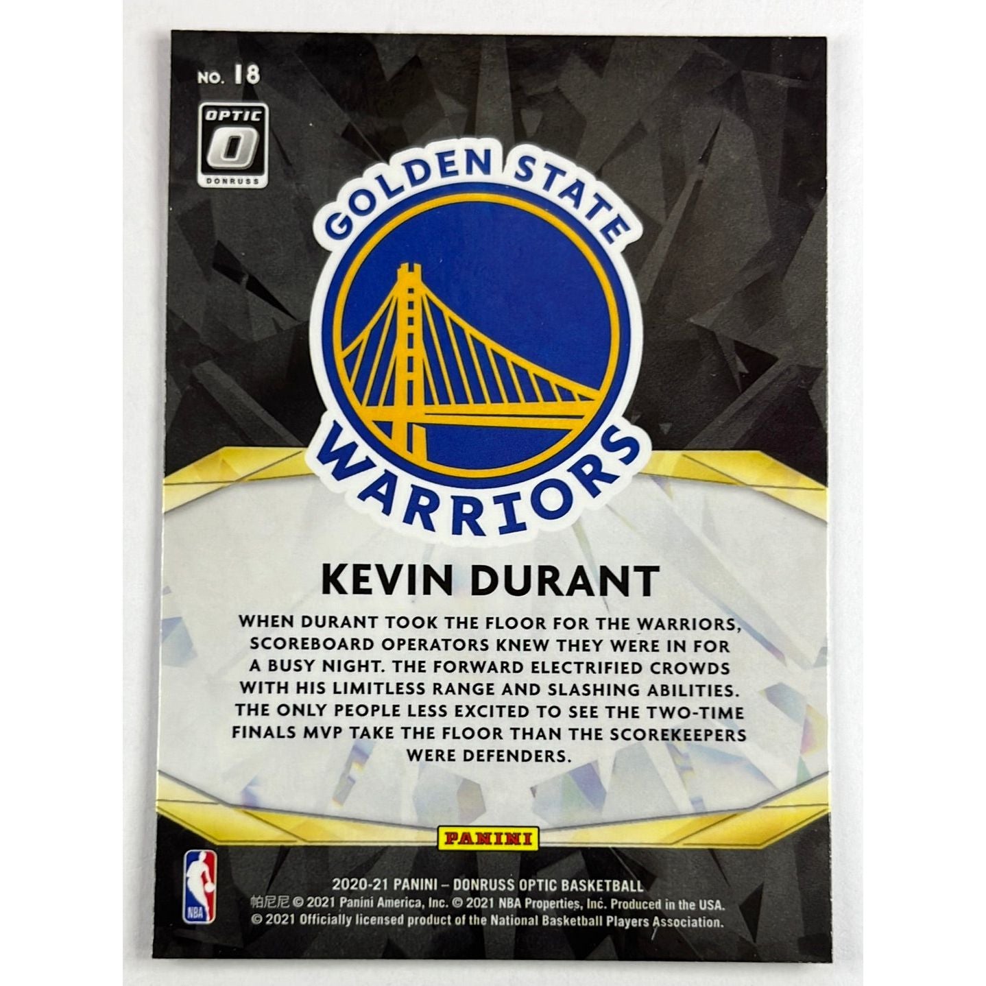 2020-21 Optic Kevin Durant Winner Stays