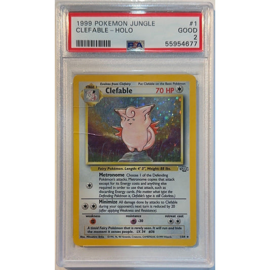 Clefable Holo Rare 1/64 PSA 2 GOOD