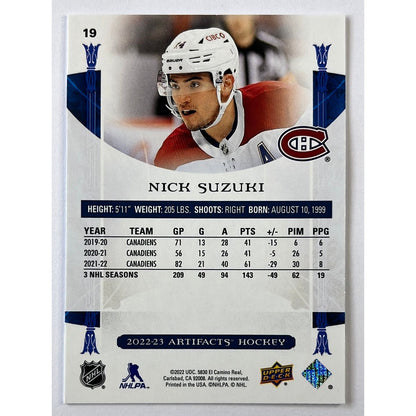 2022-23 Artifacts Nick Suzuki Teal Parallel