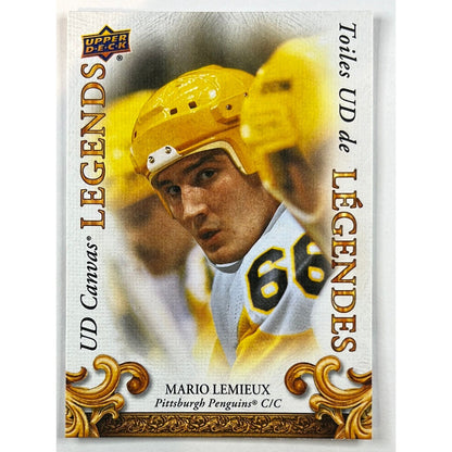 2023 Tim Hortons Collectors Series Mario Lemieux UD Canvas Legends