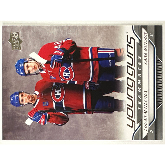 2024-25 Upper Deck Series 2 Mailloux / Hutson Young Guns Teammates