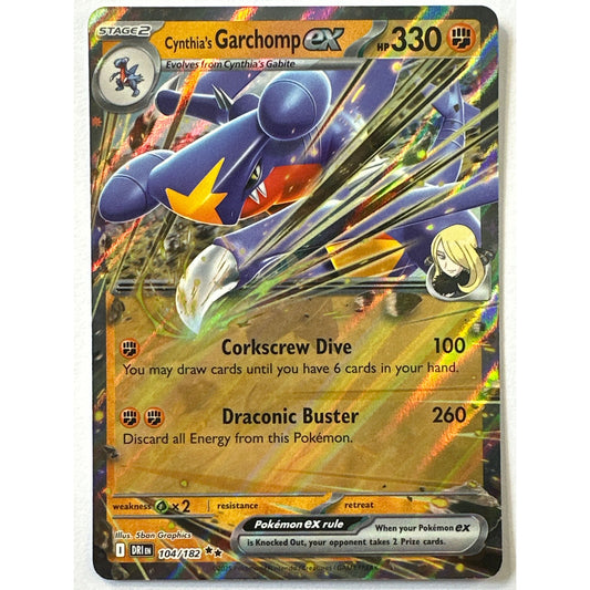 Cynthia’s Garchomp ex Holo Double Rare 104/182