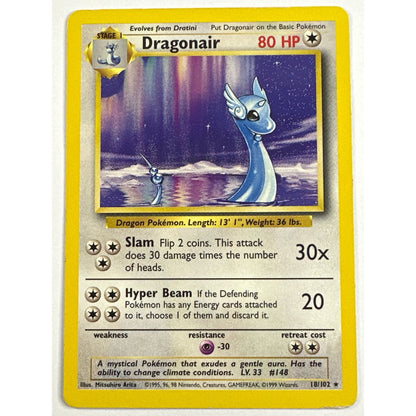Base Set Dragonair Non Holo Rare 18/20