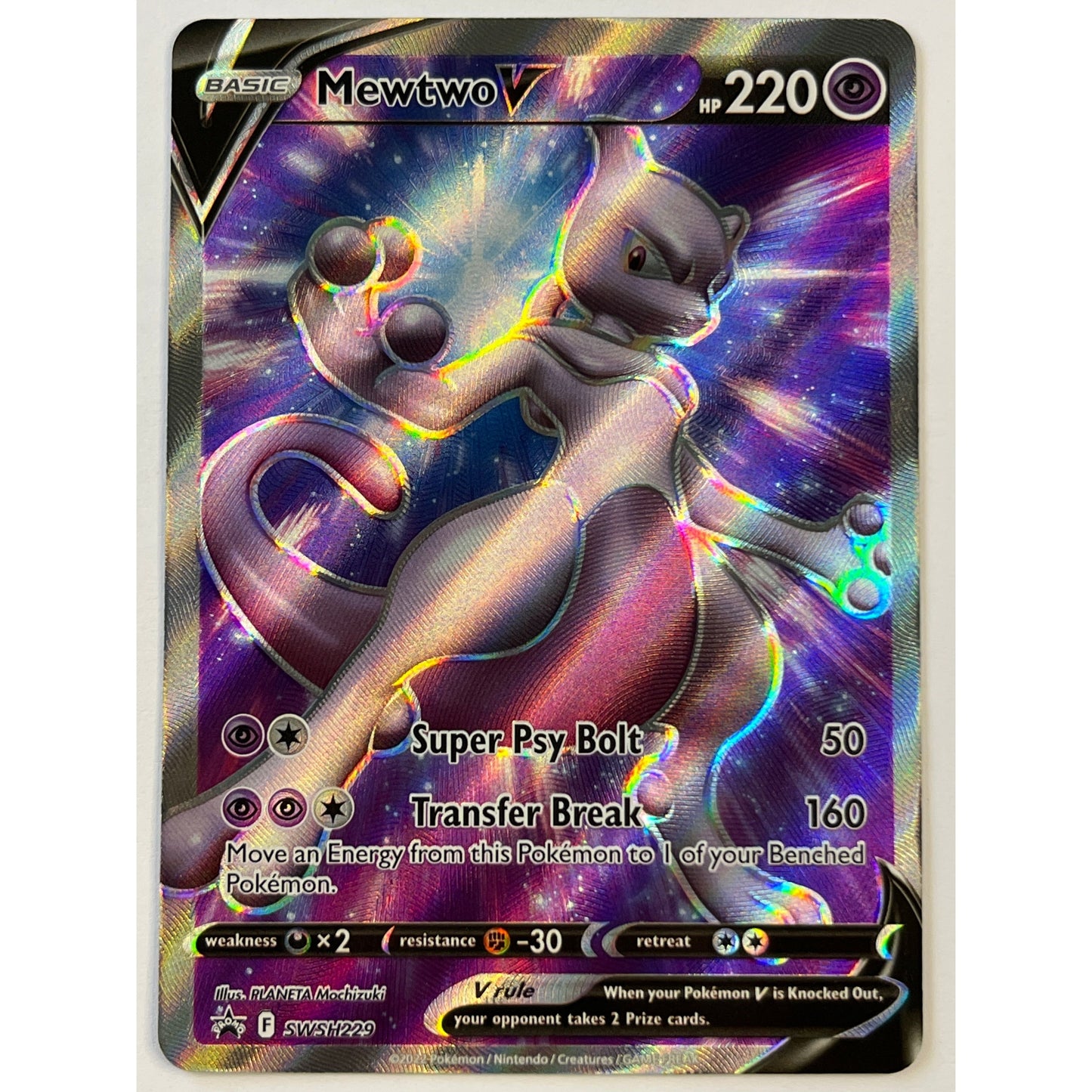 Mewtwo V Holo Black Star Promo SWSH229
