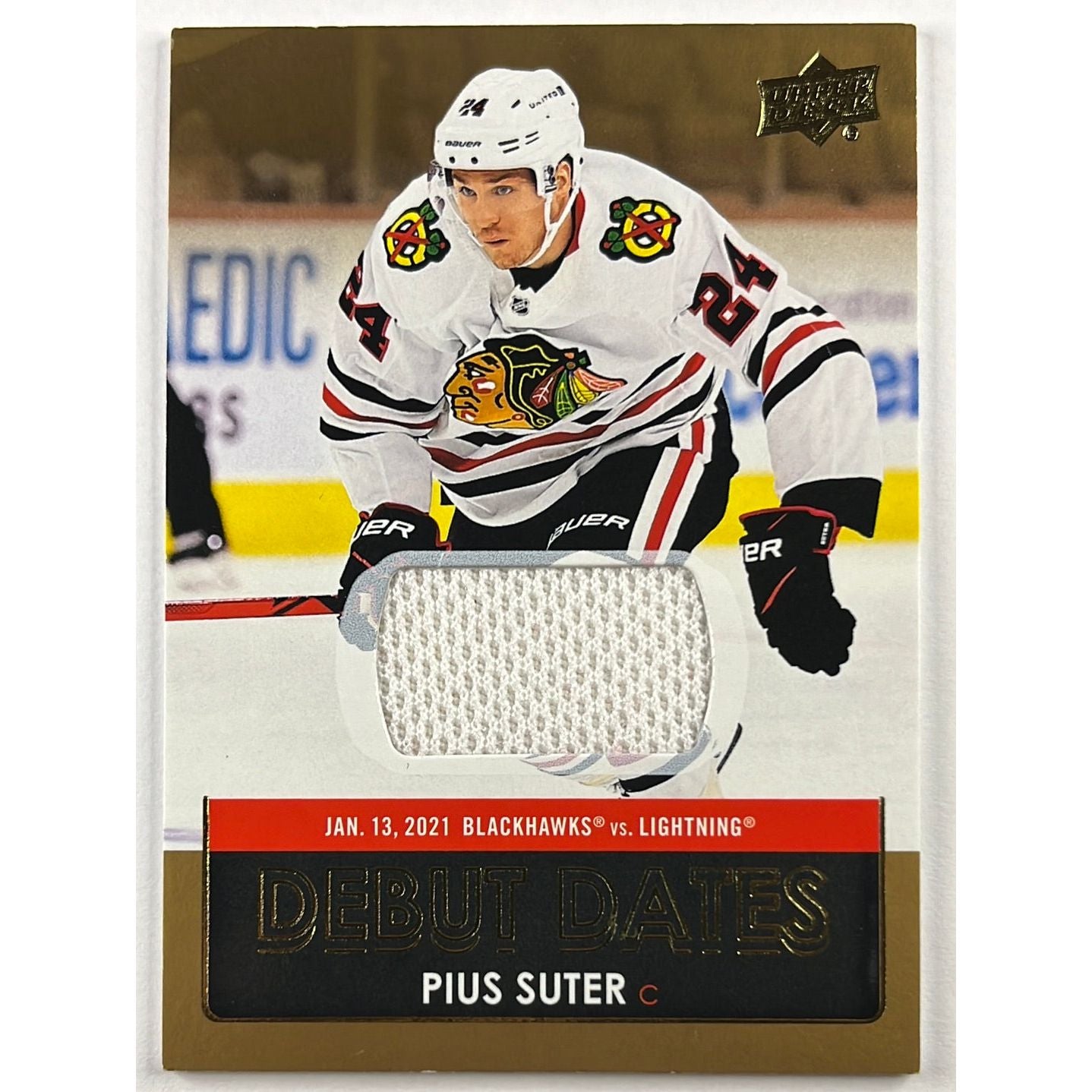 2021-22 Upper Deck Series 1 Pius Suter Debut Dates Rookie Patch