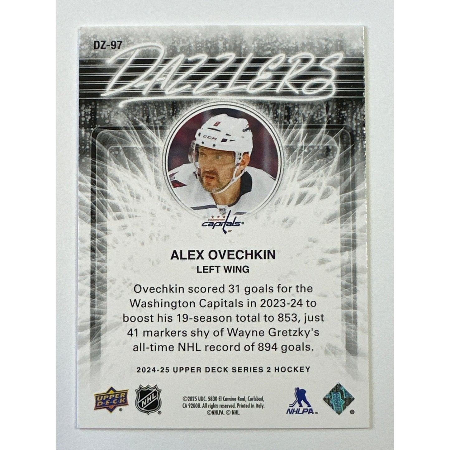 2024-25 Series 2 Alex Ovechkin Orange Dazzlers | Local Legends Cards & Collectibles