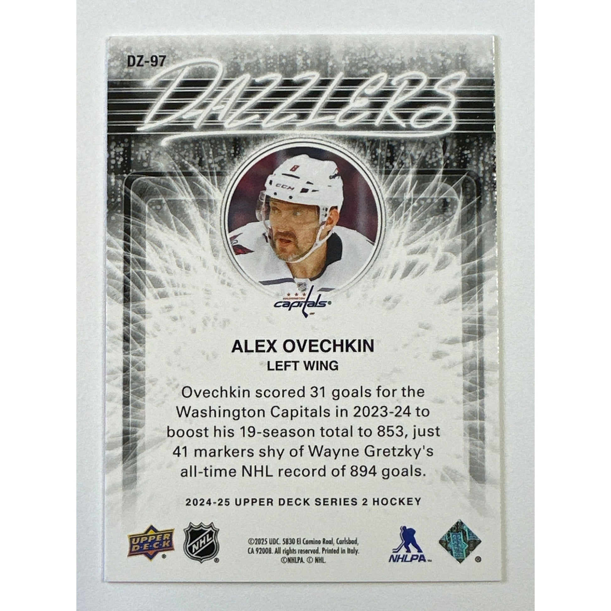 2024-25 Series 2 Alex Ovechkin Orange Dazzlers | Local Legends Cards & Collectibles