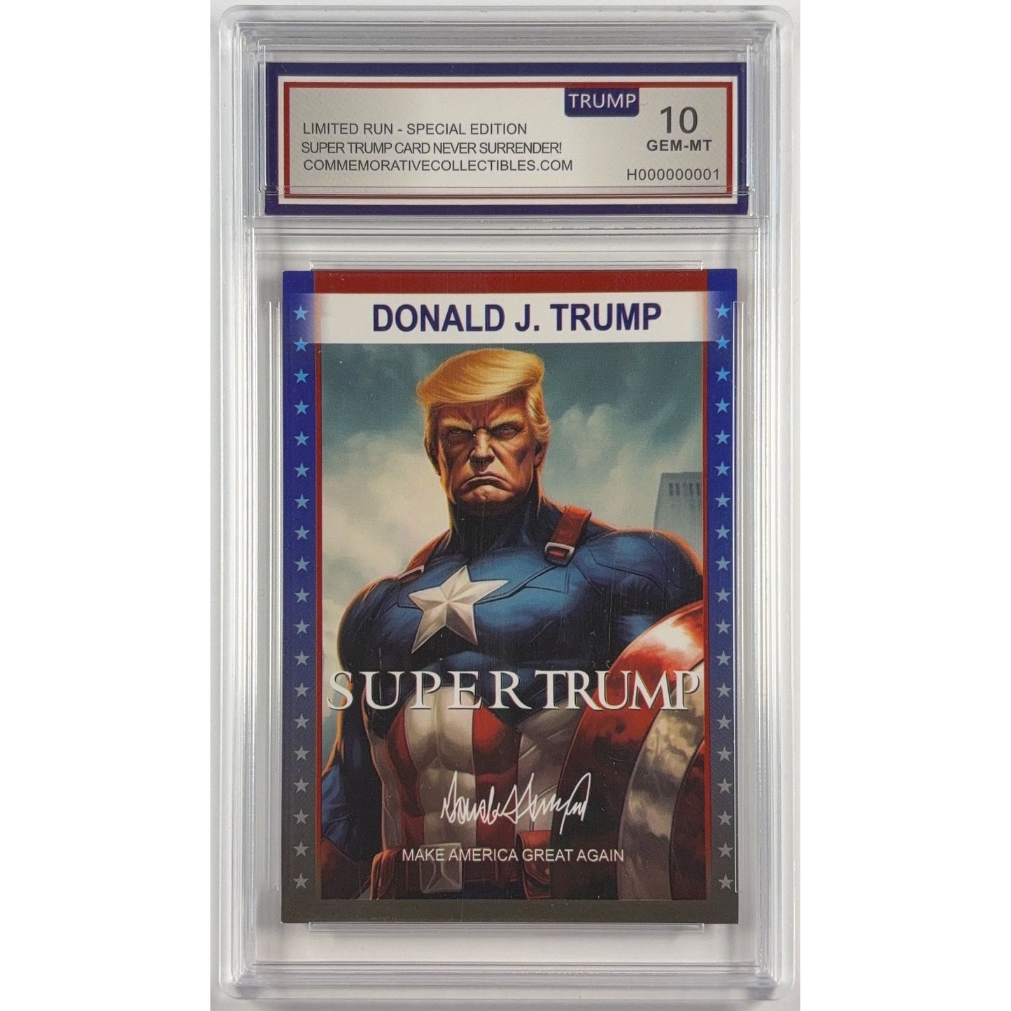 Donald Trump “Super Trump” #3 Limited Run TRUMP 10 | Local Legends Cards & Collectibles