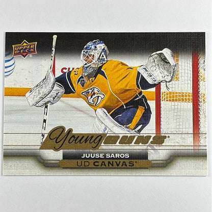 2015-16 Upper Deck Juuse Saros Canvas Young Guns