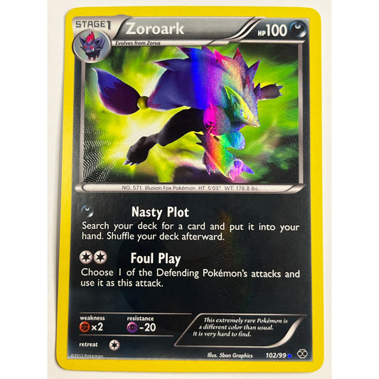 Zoroark Holo Secret Rare 102/99