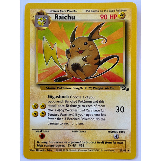 Raichu Non Holo Rare 29/62