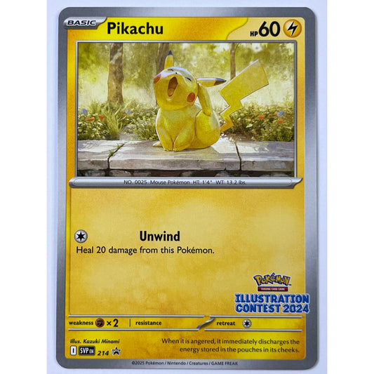Illustration Contest 24’ Pikachu Non Holo Black Star Promo 214