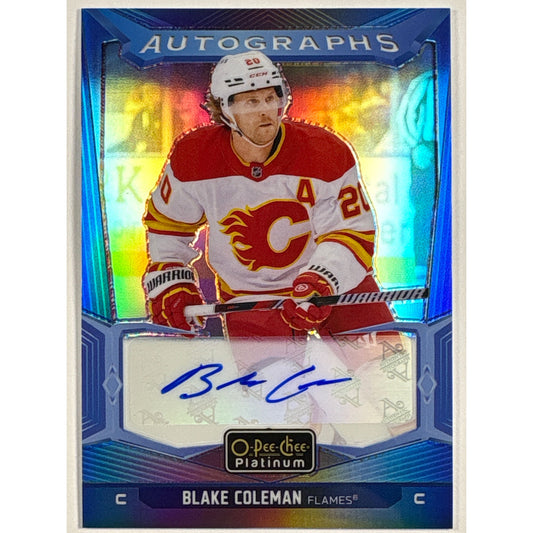 2024-25 O-Pee-Chee Platinum Blake Coleman Blue Rainbow Autographs