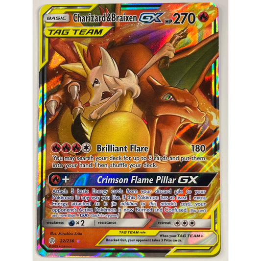 Tag Team Charizard & Braixen GX Holo Ultra Rare 22/236